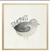 Nautical Alphabet S Seagull Print