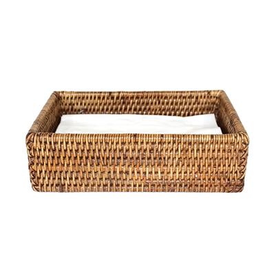 Antique Brown Dinner Napkin Tray