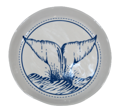 Spotted Whale Round Tray