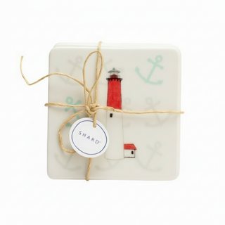 Lighthouse Barnegat 4 Piece Coaster Set
